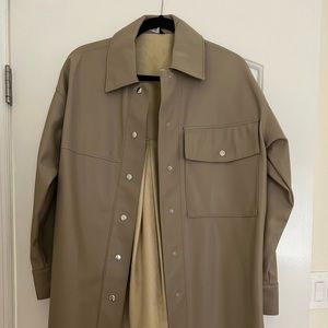 Zara oversized leather jacket